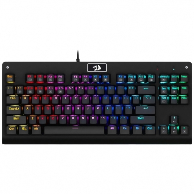 Teclado Gamer Mecanico Redragon Dark Avenger K568RGB-1 Ingles USB com Backlight - Preto