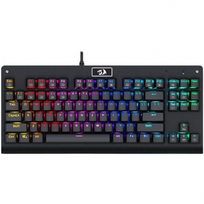 Teclado Gamer Mecanico Redragon K568RGB-1-Usa - com Fio - Ingles - Preto