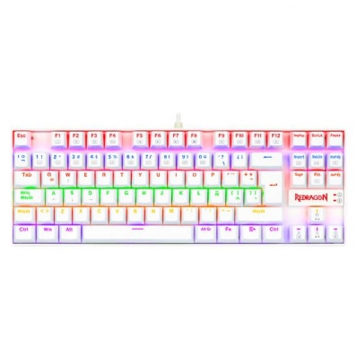 Teclado Gamer Mecanico Redragon Kumara RGB - Branco (K552W-RGB-SP)
