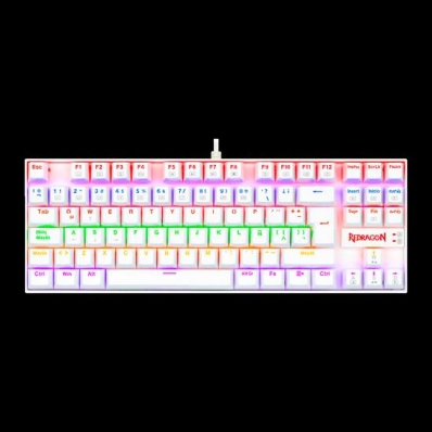 Teclado Gamer Redragon Kumura Rainbow K552W-KR-SP LED - Branco