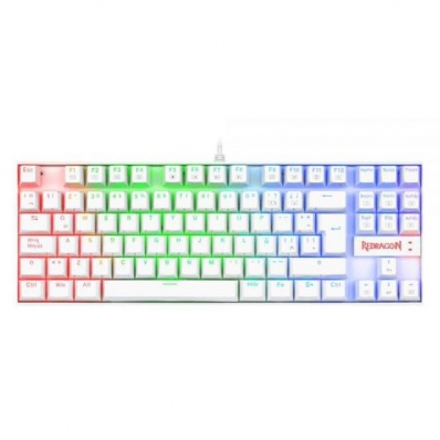 Teclado Redragon K552W-RGB Kumara Meca WHT US Blue