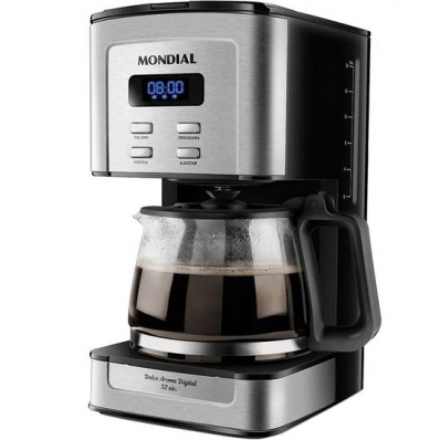 Cafeteira Eletrica Mondial Dolce Arome Digital C-44-32-Sdi - 800W - 32 Xicaras - 220V - Prata e Preto