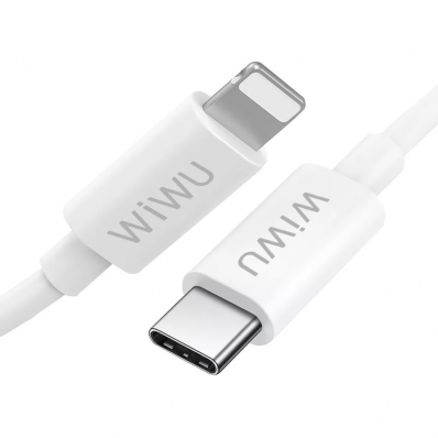 Cabo Wiwu G90 20W USB-C A Lightning - Branco 1 Metro