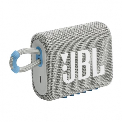 Caixa de som Speaker JBL Go 3 Eco - Bluetooth - 4.2W - A Prova DAgua - Branco