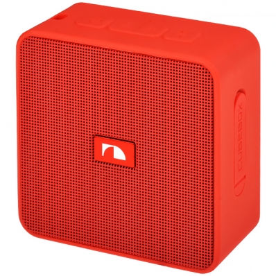 Caixa de som Speaker Nakamichi Cubebox 5 Watts /Auxiliar - Vermelho