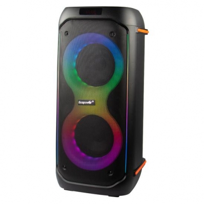 Caixa de Som Ecopower EP-1900 - Aux/USB - - 36W - 1 Microfone - 2X 6.5" - Preto