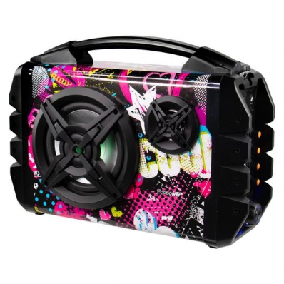 Caixa de Som Ecopower EP-2227 - USB/SD - - 30W RMS - 6.5" + 2" - Rosa