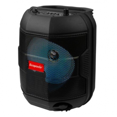 Caixa de Som Ecopower EP-2326 - USB/Aux - - 8W - LED - 6" - Preto