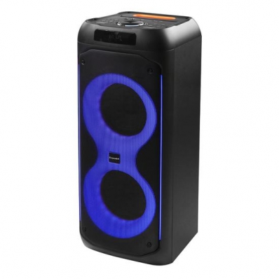 Caixa de Som Ecopower EP-S602 - USB/SD - - 80W - com Microfone - 2X 6.5" - Preto