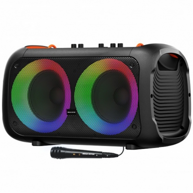 Caixa de Som Megastar SPA6608BT 2 de 6.5" 15.000 Watts P.M.P.O e USB Bivolt - Preto
