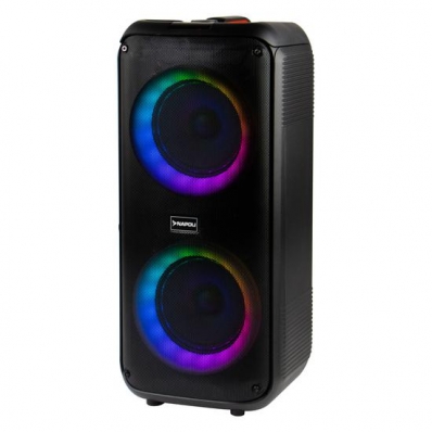 Caixa de Som Napoli PARTYBOX300 Pro - USB/SD - - 5000W Pmpo - 2 Microfones - 2X 6.5" - Preto