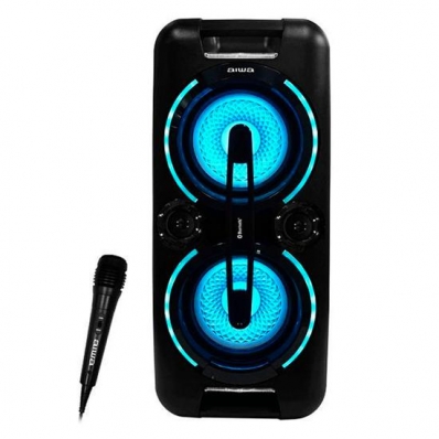 Caixa de Som de Som Aiwa AW-POK3 Karaoke / / USB + Microfone / 1000W - Preto