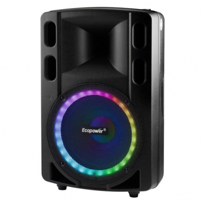 Caixa de Som Ecopower EP-1928 - USB/SD - - 200W - 2 Microfones - 15" - Preto