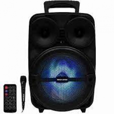 Caixa de Som Mega Star SPA081BTE SD/USB/BT Karaoke