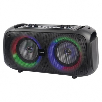 Caixa de Som Coby CY3362-260 - USB/SD - - 25W - com Microfone - 2X 6.5" - Preto