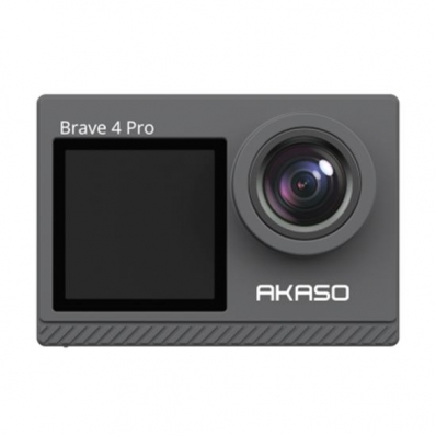 Camera de Video Akaso Brave 4 Pro / 5X Zoom / 4K / 2 Baterias / / Full HD / Touch / Display - Cinza