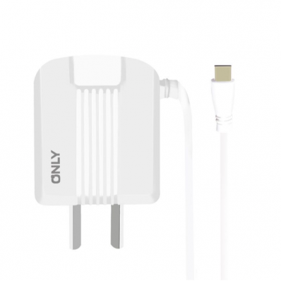 Carregador Only Turbo MOD6 1USB+Cabo Type C Branco
