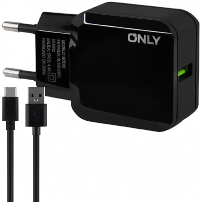 Carregador USB-C Only MOD02 USB - Preto