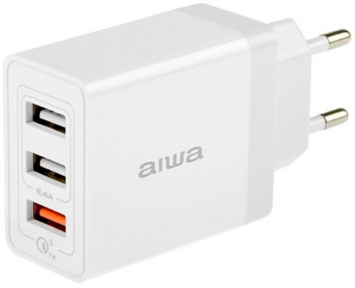Carregador de Parede Aiwa AW-P2232QW 3X USB - Branco