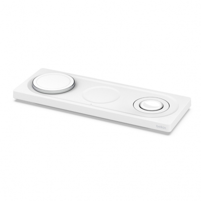 Carregador Wireless Belkin Magsafe 3-IN-1 15W iPhone 12/13/14-Watch-Airpod Branco - WIZ016TTWH