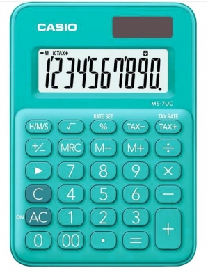 Calculadora Casio MS-7UC-GN (10 Digitos) - Verde