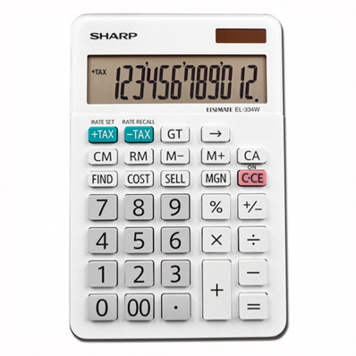 Calculadora Profissional Sharp EL-334WB de 12 Digitos - Branca