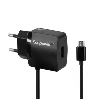 Carregador Ecopower EP-7058 - USB - com Cabo Micro USB - Preto