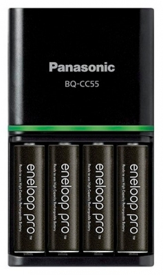 Carregador Panasonic para Pilhas Recarregaveis AA com 4 Pilhas 2550 Mah (Bivolt)