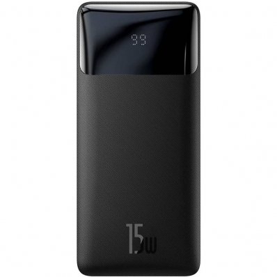 Carregador Portatil Baseus Bipow LCD 20 W 10.000 Mah 2 X USB-A + USB-C - Preto (PPDML-L01)