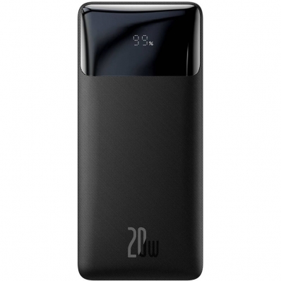 Carregador Portatil Baseus Bipow LCD 20 W 30.000 Mah 2 X USB-A + USB-C + Micro USB - Preto (PPBD050401)