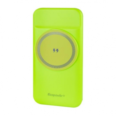 Carregador Portatil Ecopower EP-C828 - 12000MAH - USB/Tipo C - Wireless - Verde