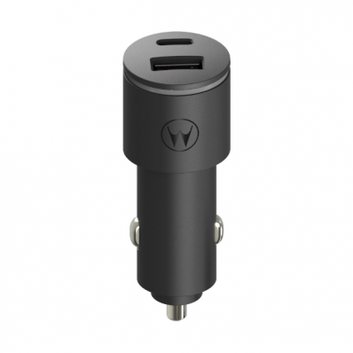 Carregador Veicular Motorola Turbo 45W (USB-A/C)