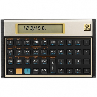 Calculadora Financeira HP 12C 10 Digitos com 120 Funcoes - Preta/Dourada