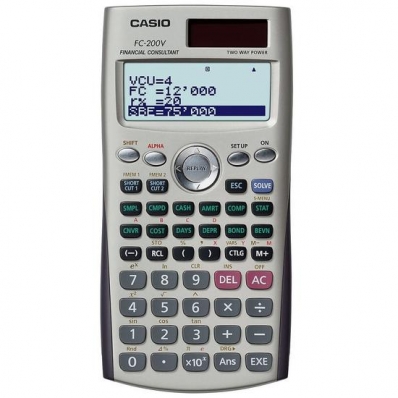 Calculadora Casio FC-200V-WB-DH - 12 Digitos - Prata