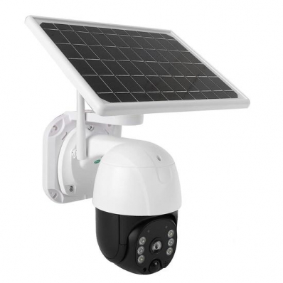 Camera de Seguranca IP Q2-300W - 1080P - Painel Solar - Wi-Fi - Branco