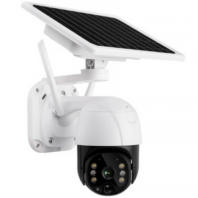 Camera IP Q2-300W Full HD com Painel Solar/Wi-Fi e Microfone - Branca