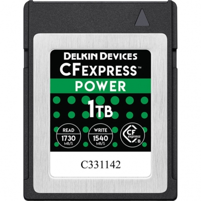 Cartão de Memória CF Express Tipo B Delkin Devices Power 1730-1540 MB/s 1 TB (DCFX1-1TB)