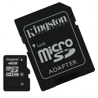 Cartão de Memória Kingston Micro SD 4GB 2X1