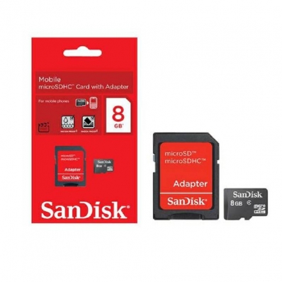 Cartão de Memória Sandisk Micro SD 2X1 8GB