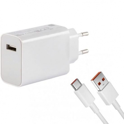 Carregador Xiaomi MDY-11EZ - 33W - USB - com Cabo Tipo C - Branco