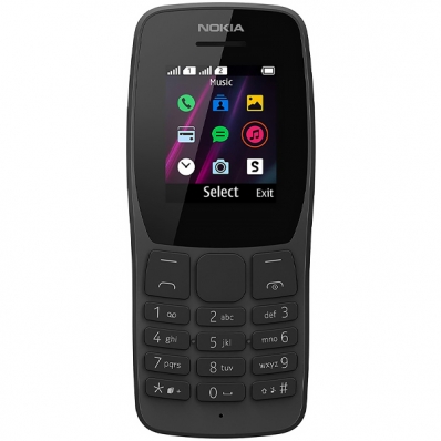 Celular Nokia 110 Dual Sim de 1.77" Camera VGA e Radio FM - Preto