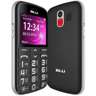 Celular Blu Joy J012 Dual Sim Tela de 2.4" Camera 1.3MP e Radio FM - Preto/Prata
