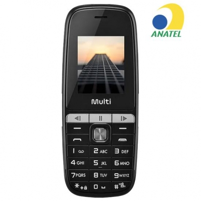 Celular Multilaser Up Play P9076 32GB / 1GB Ram / Dual Sim / Tela 1.8" - Preto (Anatel)