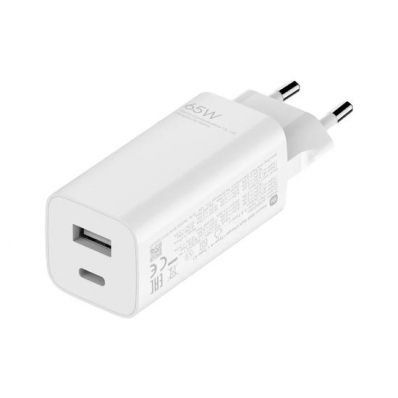 Carregador Xiaomi Mi Fast Charger AD652GEU BHR5515GL - 65W - USB/Tipo C - Branco