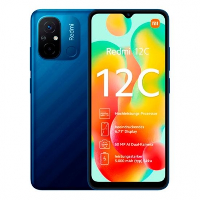 Celular Xiaomi Redmi 12C 128GB / 6GB Ram / Dual Sim / Tela 6.71" / Cameras 50MP+0.08MP e 5MP - Azul (Global)