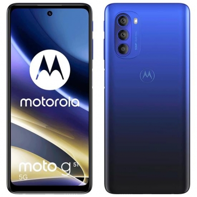Celular Motorola G51 XT-2171-1 5G 128GB / 4GB Ram / Dual Sim / Tela 6.8" / Cameras 50MP+8MP+2MP e 13MP - Azul Inverno