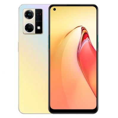 Celular Oppo Reno 7 256GB / 8GB Ram / Dual Sim / Tela 6.43" / Cameras 64MP+2MP+2MP e 32MP - Dourado