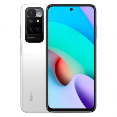 Celular Xiaomi Redmi 10 64GB / 4GB Ram / Dual Sim / Tela 6.5" / Cameras 50MP+8MP+2MP+2MP e 8MP - Branco (Global) (2022)