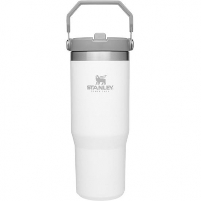 Caneca Térmica Stanley Classic The Iceflow Flip Straw Tumbler 09993-041 - 887ML - com Bico - Branco