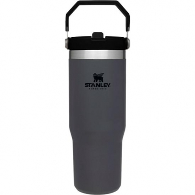 Caneca Térmica Stanley Classic The Iceflow Flip Straw Tumbler 09993-042 - 887ML - com Bico - Preto